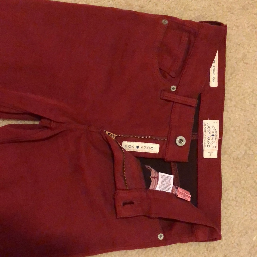 Lucky brand red Brooke legging jean